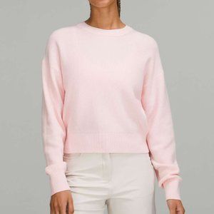 Lululemon Waist Length Crewneck Sweater Strawberry Milkshake